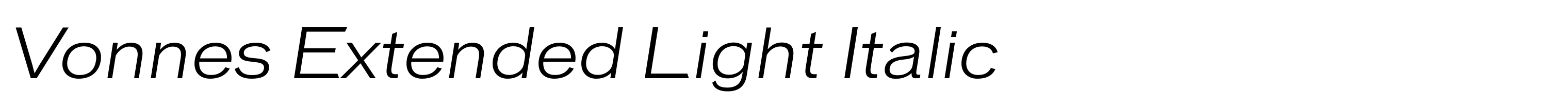 Vonnes Extended Light Italic